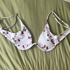 floral bathing suit top